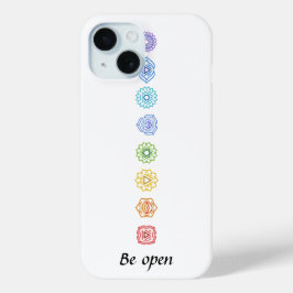 Kundalini Yoga Chakras is open iPhone 15 Case