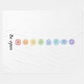 Kundalini Yoga Chakras is open Fleece Deken (Voorkant (Horizontaal))