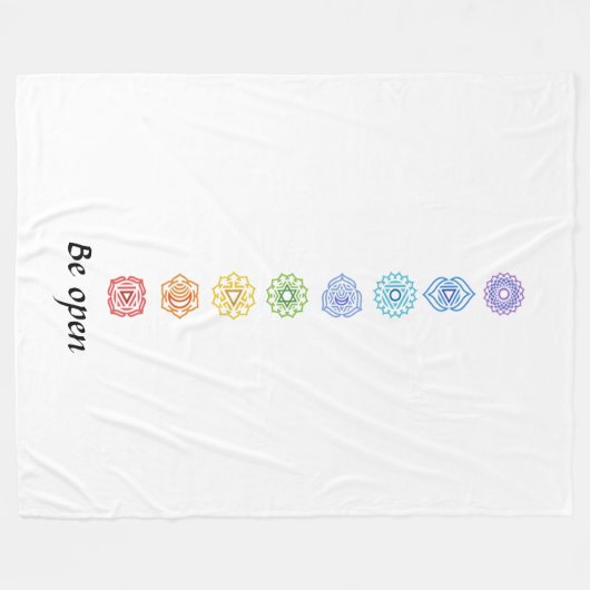 Kundalini Yoga Chakras is open Fleece Deken (Voorkant (Horizontaal))