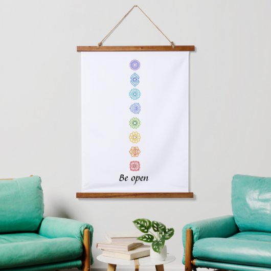 Kundalini Yoga Chakras is open Hangend Wandkleed (Woonkamer)