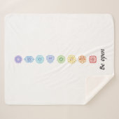 Kundalini Yoga Chakras is open Sherpa Deken (Voorkant (horizontaal))