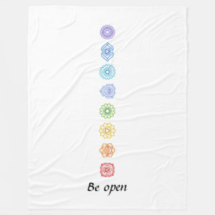 Kundalini Yoga Chakras wordt geopend Fleece Deken