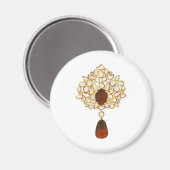 Kundan & ruby brooch magneet (Voorkant / Achterkant)