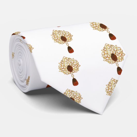 Kundan & ruby brooch stropdas (Opgerold)