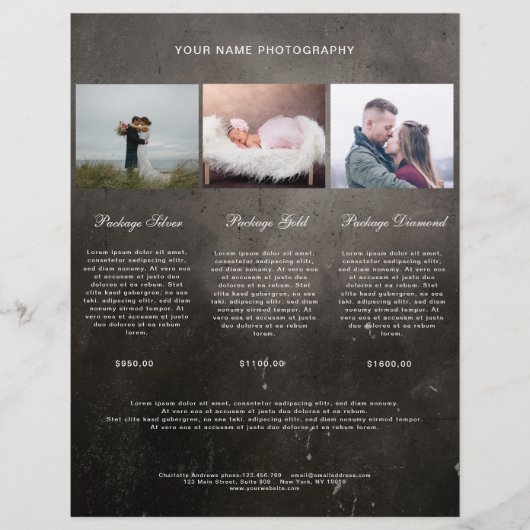 Kundenspezifisch Black Foto Preisliste (Voorkant)