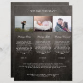 Kundenspezifisch Black Foto Preisliste (Voorkant / Achterkant)