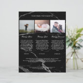 Kundenspezifisch Black Marble Foto Preisliste (Staand voorkant)