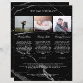 Kundenspezifisch Black Marble Foto Preisliste (Voorkant / Achterkant)