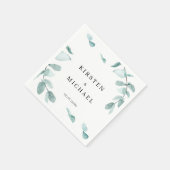 Kundenspezifisch Elegant Eukalyptus Grün Weiß Servet (Hoek)