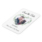 Kundenspezifisch Foto Herz Save the Date Magneet (Linkerzijde)