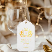 Kundenspezifisch Logo Monogramm Wappen Löwen Gummi Cadeaulabels