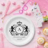 Kundenspezifisch Logo Monogramm Wappen Löwen  Papieren Bordje (Feest)