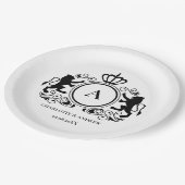 Kundenspezifisch Logo Monogramm Wappen Löwen  Papieren Bordje (Gekanteld)