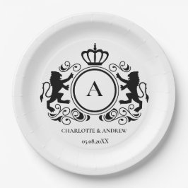 Kundenspezifisch Logo Monogramm Wappen Löwen  Papieren Bordje