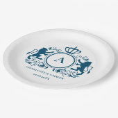 Kundenspezifisch Logo Monogramm Wappen Löwen   Papieren Bordje (Gekanteld)