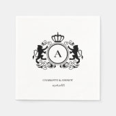 Kundenspezifisch Logo Monogramm Wappen Löwen Servet (Voorkant)
