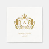 Kundenspezifisch Logo Monogramm Wappen Löwen Servet (Voorkant)