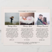 Kundenspezifisch Modern Simpel Foto Preisliste (Voorkant / Achterkant)