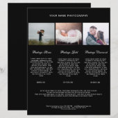 Kundenspezifisch Modern Simpel Foto Preisliste (Voorkant / Achterkant)