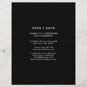 Kundenspezifisch Modern Simpel Foto Preisliste (Achterkant)