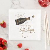 Kundenspezifisch "Pop de champagne" Hochzeit Servet (Insitu)