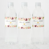 Kundenspezifische Florale Wasserflaschenetikett Waterfles Etiket (Flessen)