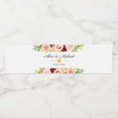 Kundenspezifische Florale Wasserflaschenetikett Waterfles Etiket (Enkel label)