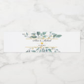 Kundenspezifische  Greenery Wasserflaschenetikett Waterfles Etiket (Enkel label)