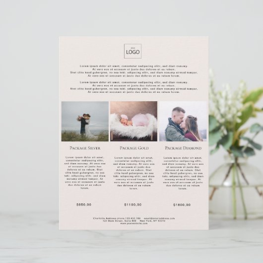 Kundenspezifischer Foto Preishear Flyer (Staand voorkant)