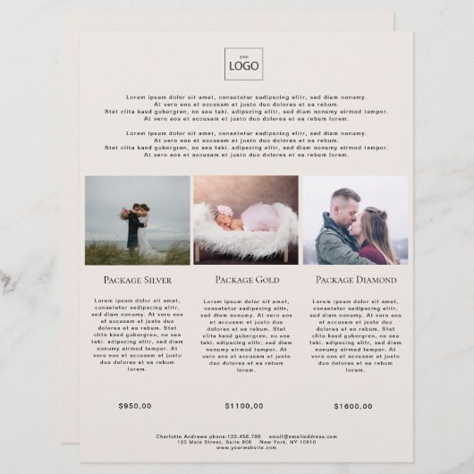 Kundenspezifischer Foto Preishear Flyer (Voorkant / Achterkant)