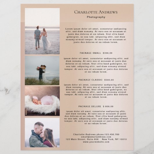 Kundenspezifischer Foto Preishear Flyer (Voorkant)