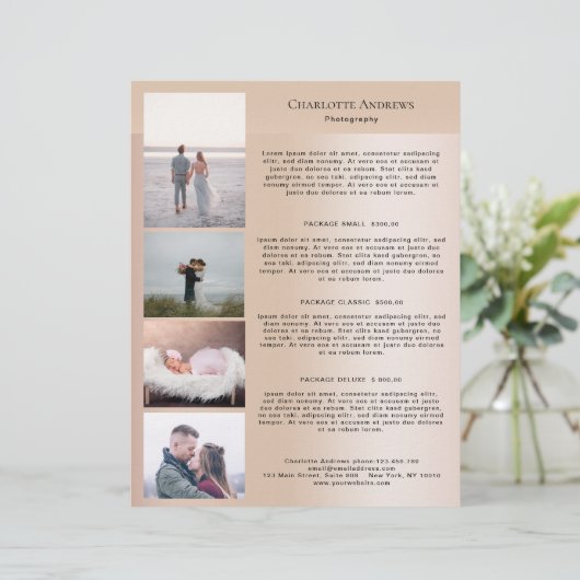 Kundenspezifischer Foto Preishear Flyer (Staand voorkant)