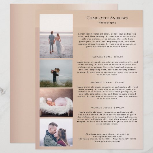 Kundenspezifischer Foto Preishear Flyer (Voorkant / Achterkant)