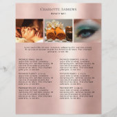 Kundenspezifischer Foto Preishear Salon Flyer (Voorkant)