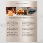 Kundenspezifischer Foto Preishear Salon Flyer (Voorkant)