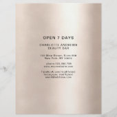 Kundenspezifischer Foto Preishear Salon Flyer (Achterkant)