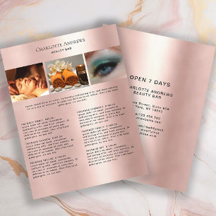 Kundenspezifischer Foto Preishear Salon Flyer