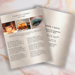 Kundenspezifischer Foto Preishear Salon Flyer