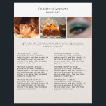 Kundenspezifischer Foto Preishear Salon Flyer<br><div class="desc">Kundenspezifischer Foto - Preishear - Flyer. Personalisiere dein Produkt in Minuten. Über "weiteres personalisieren" können Schriftart,  Schriftgröße,  Position und die Farbe geändert werden. Perfekt für Fotografen; Wellness,  Massage,  Beauty und alle anderen Serviceleistungen.</div>