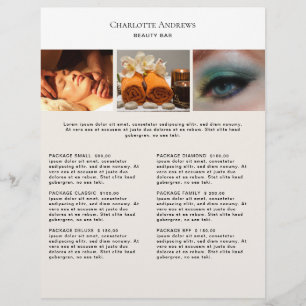 Kundenspezifischer Foto Preishear Salon Flyer