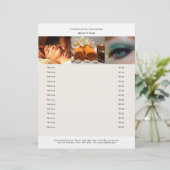 Kundenspezifischer Foto Preishear Salon Flyer (Staand voorkant)
