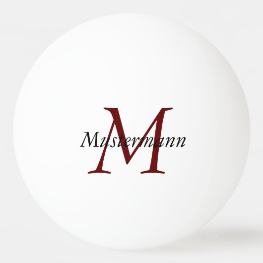 Kundenspezifischer Ping Pong mit Monogramm Pingpongbal (Voorkant)