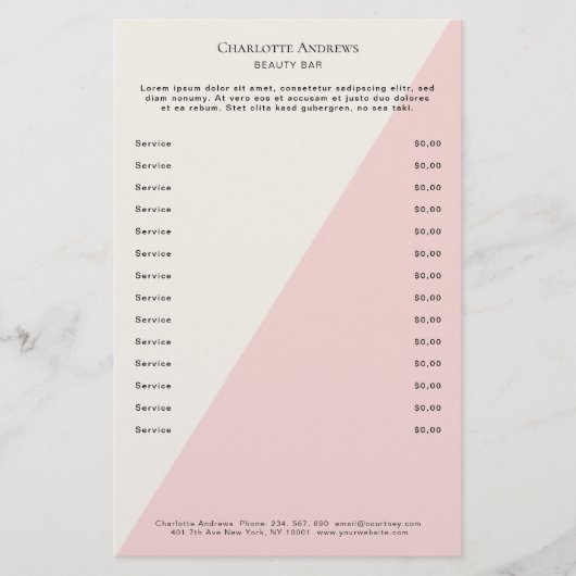 Kundenspezifischer Preishear Salon Flyer (Voorkant)