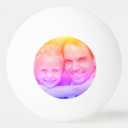 Kundenspezifisches Foto mit buntem  Filter Pingpongbal (Achterkant)