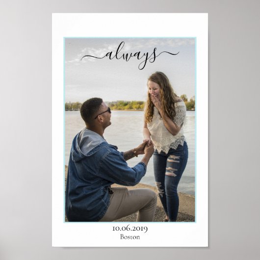 Kundenspezifisches Paare Foto Poster (Voorkant)