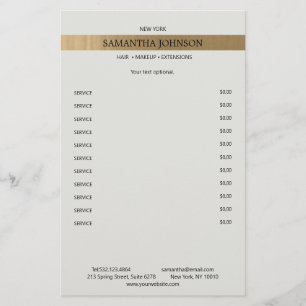 Kundenspeziĭ Elegante Imitat Gold Streifen Flyer