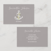 Kundenspezisch Anker mit Blumen Visitekaartje (Voorkant / Achterkant)