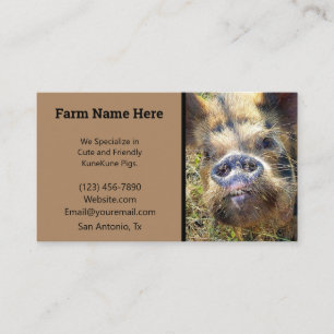 KuneKune Pig Breeder Visitekaartje