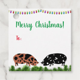 KuneKune Pig Christmas Gift Label