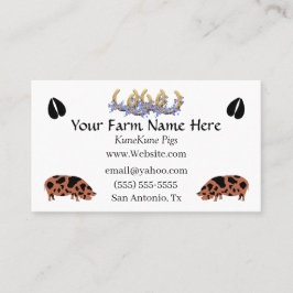 KuneKune Pig Visitekaartje